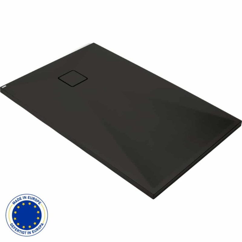 Rechteck Granit Duschwanne | Nero Duschtasse | Breite 700-900 mm | Länge 900-1400 mm | Höhe 35 mm | mit/ohne Ablaufgarnitur