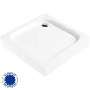 Quadrat Acryl Duschwanne | Weiβ Duschtasse | Breite 800-900 mm | Länge 800-900 mm | Höhe 160 mm | mit/ohne Ablaufgarnitur