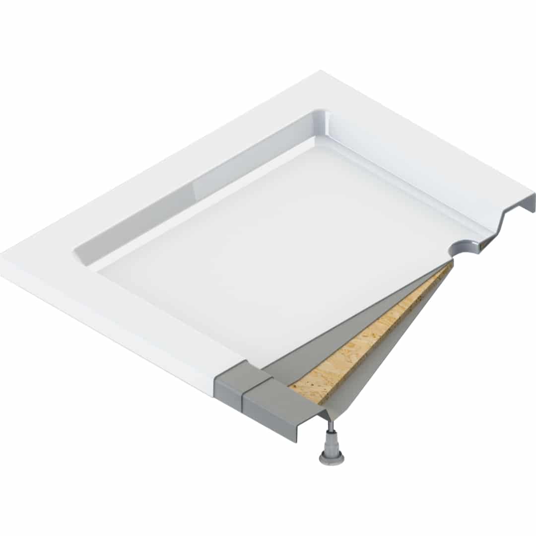 Rechteck Standard Acryl Duschwanne | Weiß Duschtasse | Breite 800-900 mm | Länge 900-1200 mm | Höhe 140 mm | mit/ohne Ablaufgarnitur