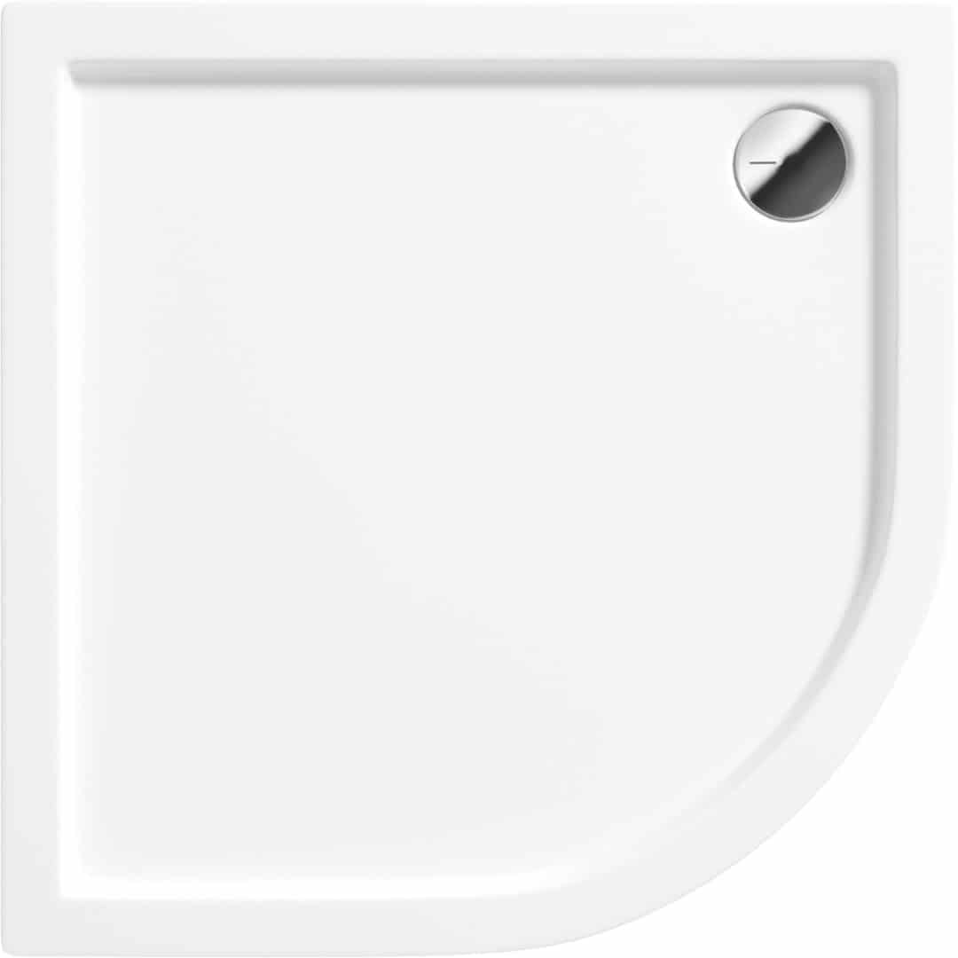 Halbrund Plus Acryl Duschwanne | Weiß Duschtasse | Breite 800-900 mm | Länge 800-900 mm | Höhe 140 mm | mit/ohne Ablaufgarnitur