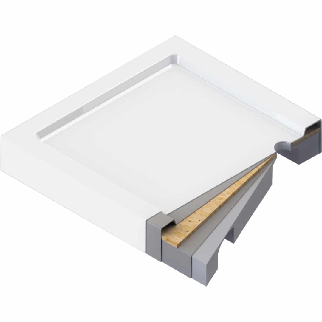 Rechteck Plus Acryl Duschwanne | Weiß Duschtasse | Breite 800-900 mm | Länge 900-1200 mm | Höhe 140 mm | mit/ohne Ablaufgarnitur