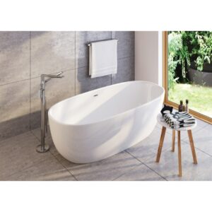 Oval Freistehende Badewanne | Acryl Weiβ Badewanne | Breite 735-790 mm | Länge 1500-1700 mm | Höhe 580 mm