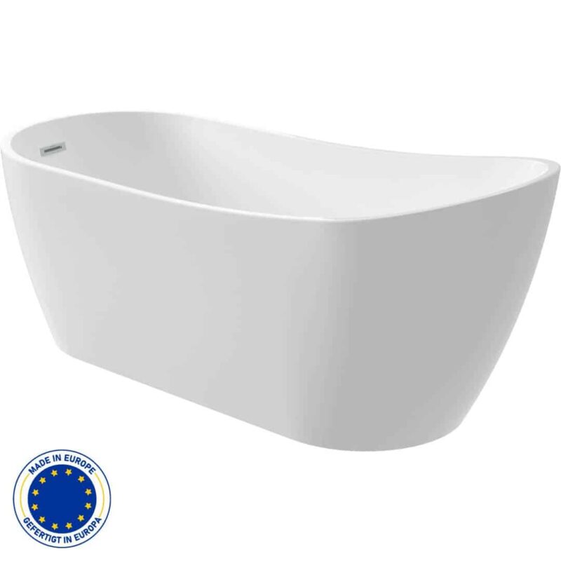 Oval Freistehende Badewanne | Acryl Weiβ Badewanne | Breite 720 mm | Länge 1500-1700 mm | Höhe 720 mm