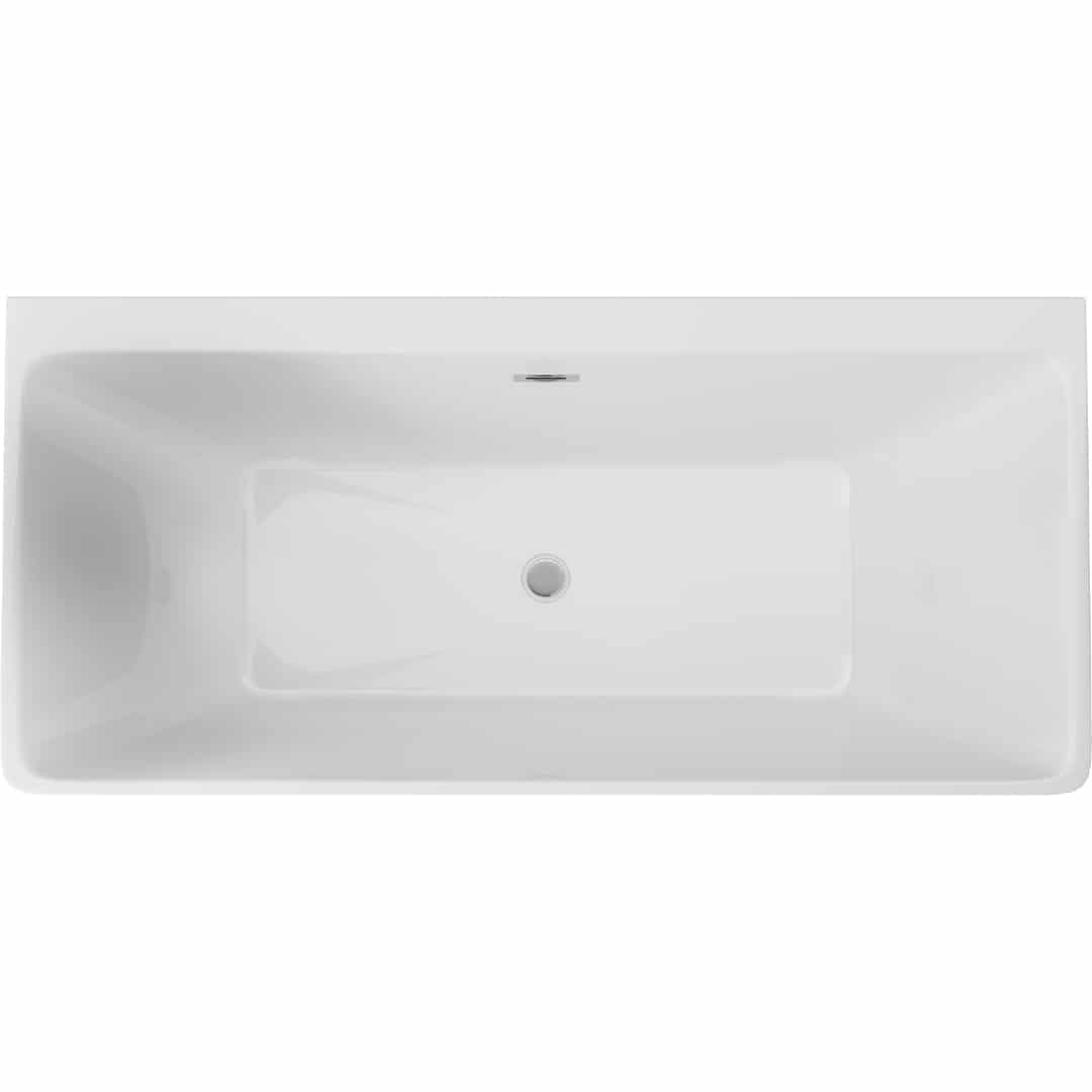Rechteck Wandmontiert/Freistehende Badewanne | Acryl Weiβ Badewanne | Breite 750-800 mm | Länge 1600-1700 mm | Höhe 580 mm