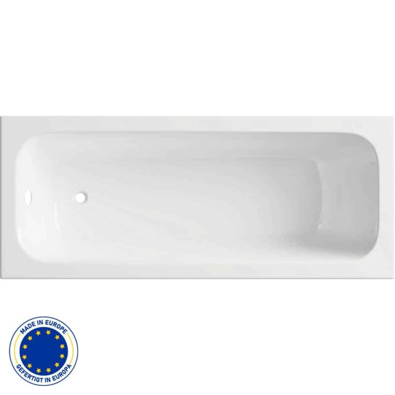 Acryl Nischeneinbau Badewanne | Weiβ Badewanne | Breite 700 mm | Länge 1400-1700 mm | Höhe 410 mm