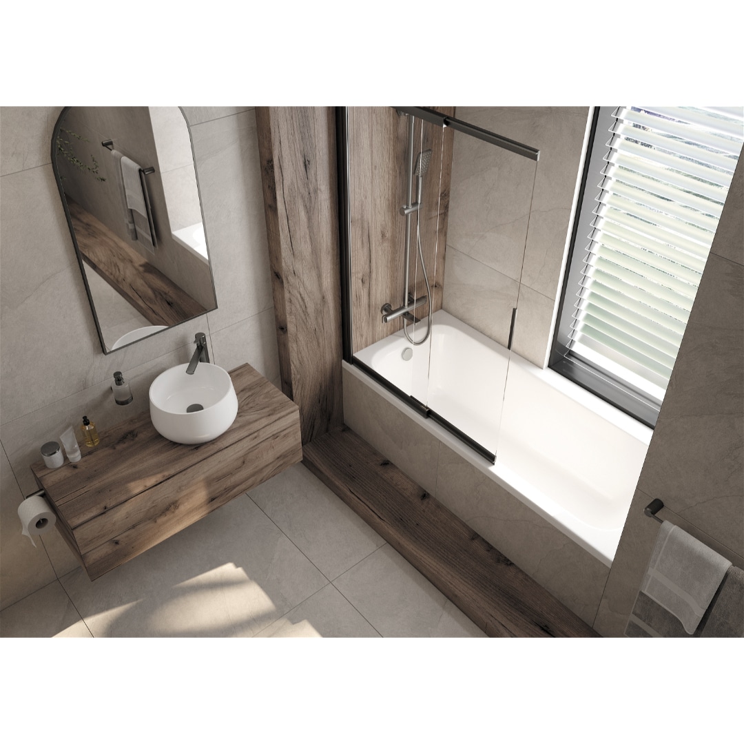 Acryl Nischeneinbau Badewanne | Weiβ Badewanne | Breite 700 mm | Länge 1400-1700 mm | Höhe 410 mm