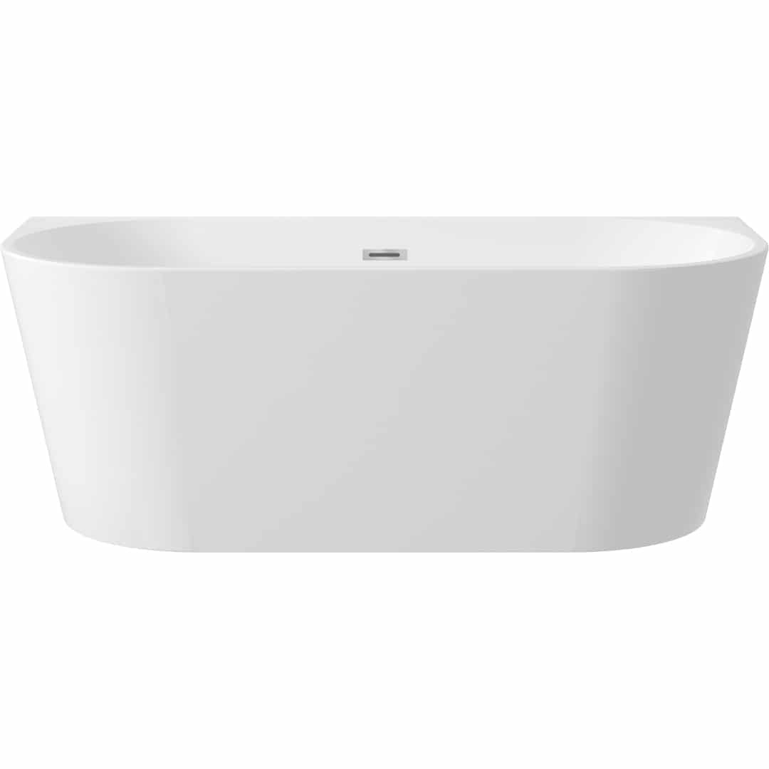 Acryl Wandmontiert/Freistehende Badewanne | Weiβ Badewanne | Breite 750 mm | Länge 1500-1700 mm | Höhe 580 mm
