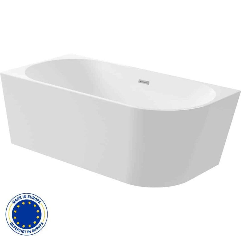 Acryl Eck/Freistehende Rechts Badewanne | Weiβ Badewanne | Breite 750 mm | Länge 1500-1600 mm | Höhe 580 mm