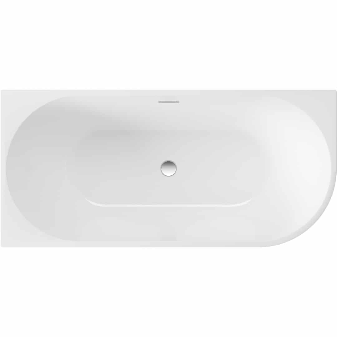 Acryl Eck/Freistehende Rechts Badewanne | Weiβ Badewanne | Breite 750 mm | Länge 1500-1600 mm | Höhe 580 mm