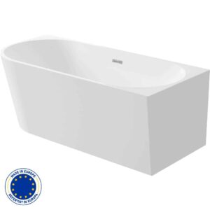 Acryl Eck/Freistehende Rechts Badewanne | Weiβ Badewanne | Breite 750 mm | Länge 1500-1600 mm | Höhe 580 mm