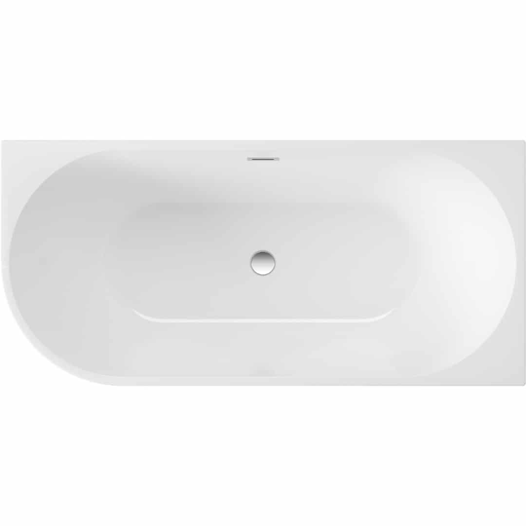 Acryl Eck/Freistehende Rechts Badewanne | Weiβ Badewanne | Breite 750 mm | Länge 1500-1600 mm | Höhe 580 mm