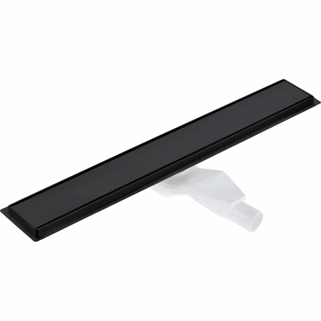 Umkehrbar Fuβboden Duschrinne aus Rostfreies Stahl | Nero Bodenablauf | Länge 600-1000 mm | inkl. Siphon für Abfluss