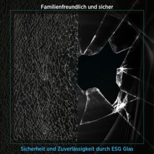 Ofenglas in Segmentbogen ESG mit 20mm Facettenschliff | Stärke 6 – 8mm
