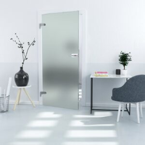 Ganzglastür in Satiniert, ESG, 8mm, Kanten poliert, Studio/Studio