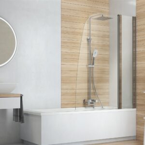 Badewannenabtrennung für Badewanne, 2-tlg, BxH: 115x140 cm