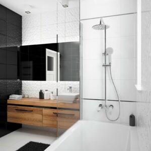 Badewannenabtrennung für Badewanne, ESG, BxH: 80x140 cm