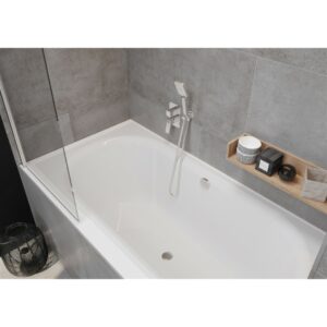 Badewannenabtrennung für Badewanne, ESG, BxH: 80x140 cm