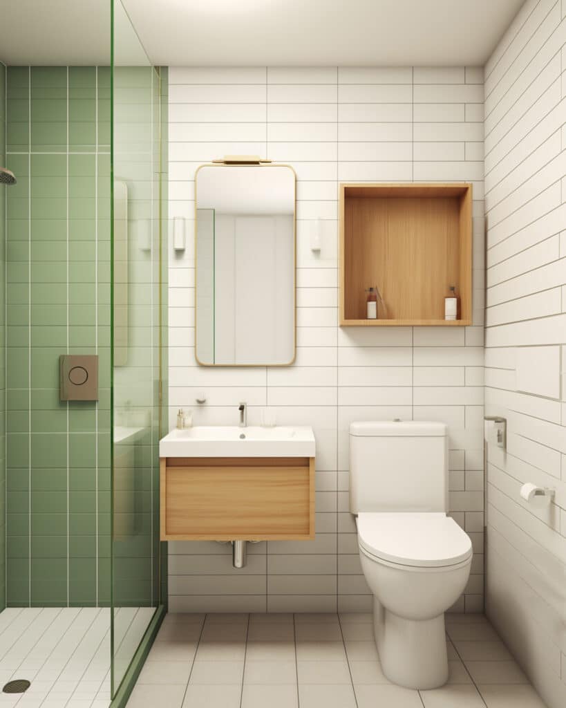 moderne Eckdusche