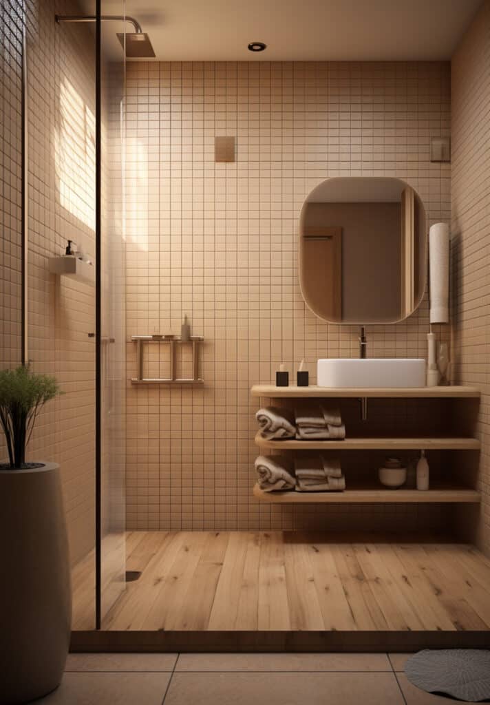 moderne Eckdusche