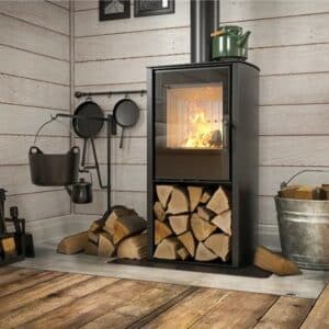 Hitze Freistehende Kaminofen 6,5 kW | Schwarz