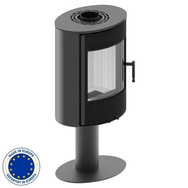 Hitze Elliptischer Freistehende Kaminofen 5 kW auf einem Bein