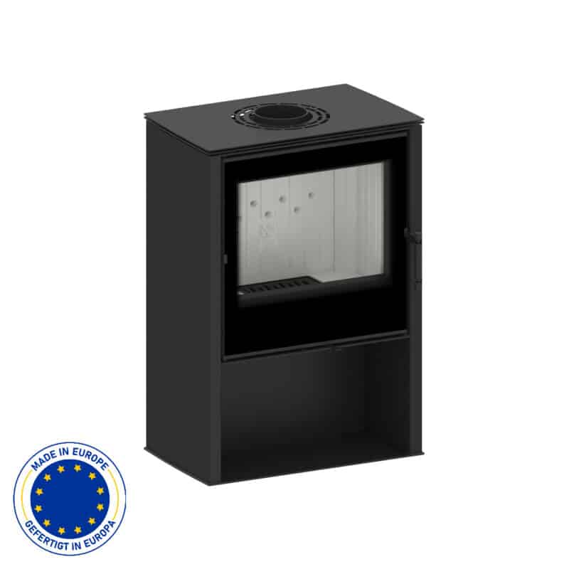 Hitze Freistehende Kaminofen 8,7 kW | Schwarz