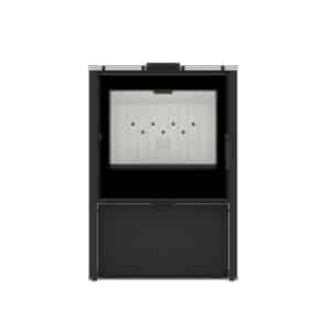 Hitze Freistehende Kaminofen 8,7 kW | Schwarz