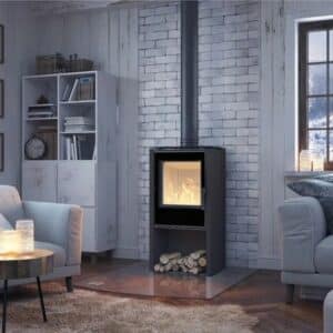 Hitze Freistehende Kaminofen 6,5 kW | Schwarz