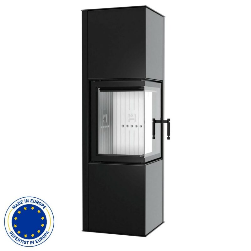 Hitze Freistehende Kaminofen 6,5 kW | Schwarz