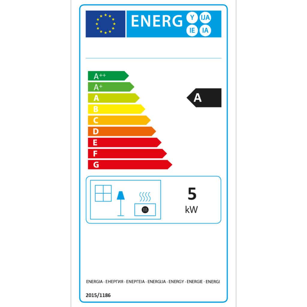 Hitze Freistehende Kaminofen 5 kW mit elliptischen Türen auf einem Bein