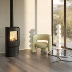 Hitze Freistehende Kaminofen 5 kW | Schwarz