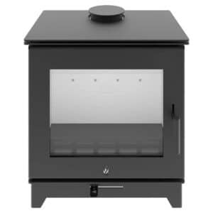 Hitze Freistehender Kaminofen 5,5 kW ohne Rost (Stahlfront)