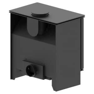 Hitze Freistehender Kaminofen 5,5 kW ohne Rost (Stahlfront)