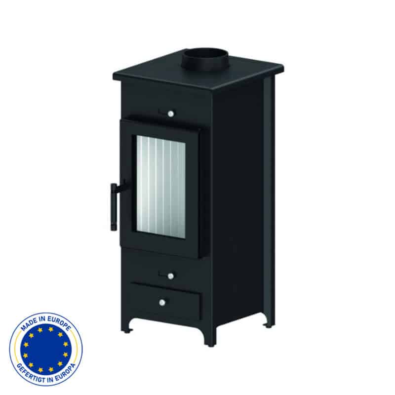 Hitze Freistehende Kaminofen 5,5 kW | Schwarz
