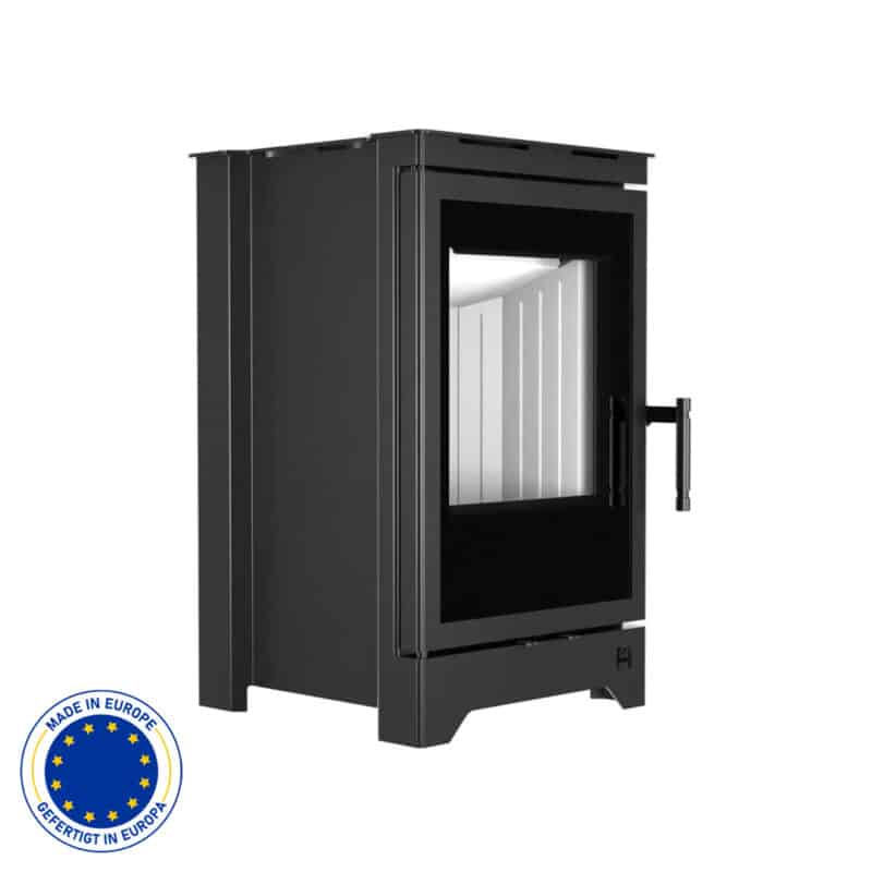 Hitze Freistehende Kaminofen 6,5 kW | Schwarz