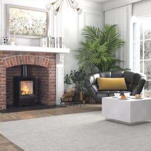 Hitze Freistehende Kaminofen 6,5 kW | Schwarz