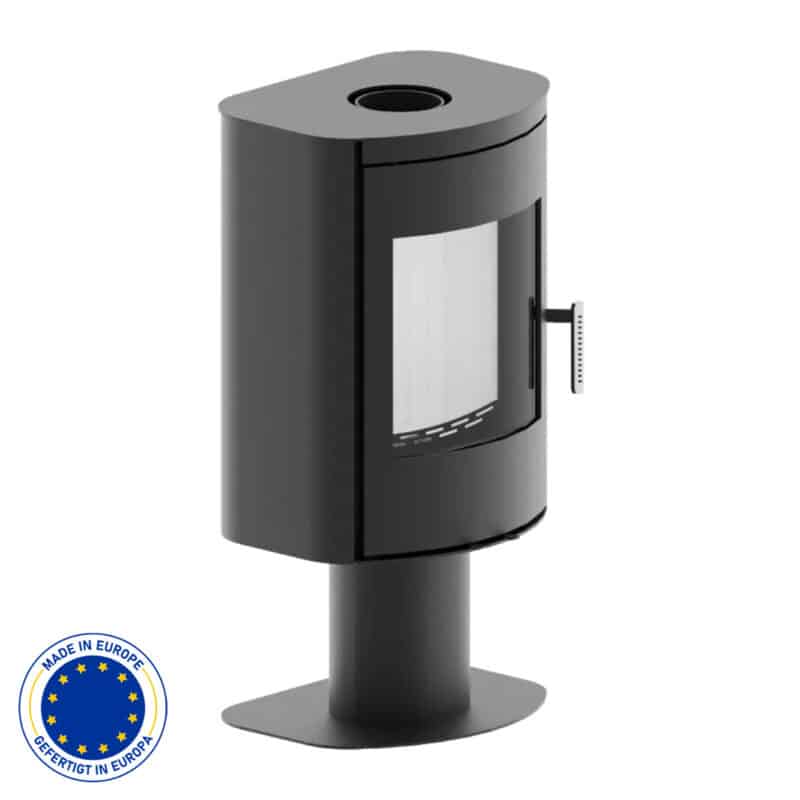 Hitze Freistehende Kaminofen 5 kW mit elliptischen Türen auf einem Bein