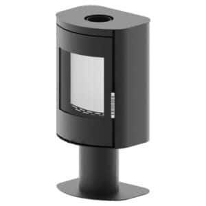 Hitze Freistehende Kaminofen 5 kW mit elliptischen Türen auf einem Bein
