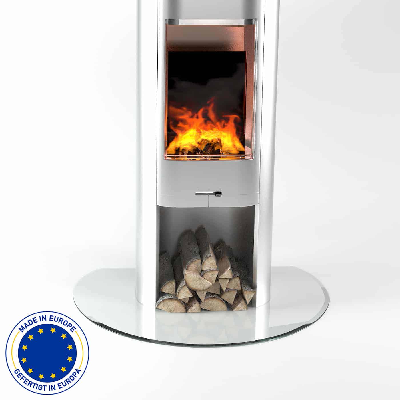 LGP-KA-ALLE Ofenglas in Kreisabschnitt ESG mit 20mm Facettenschliff | Stärke 6 – 8mm