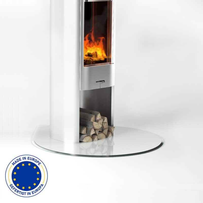 Ofenglas in Tropfen 1100x1100mm ESG ohne Facettenschliff | Stärke 6mm