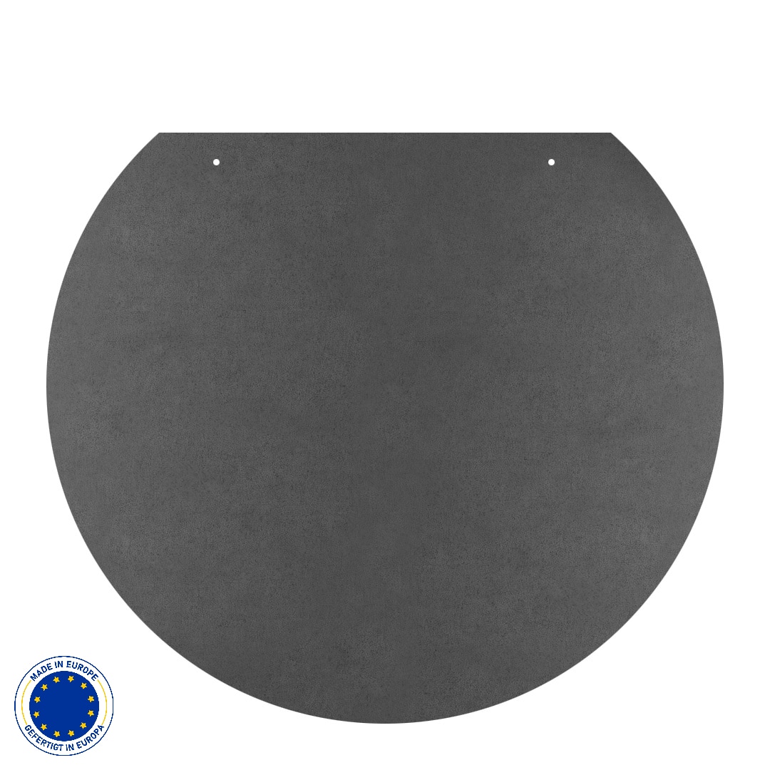 Metall Funkenschutzplatte in Kreisabschnitt & 3 Farben | Stärke 1,5 mm