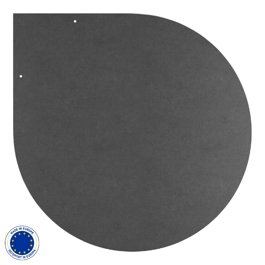 Metall Funkenschutzplatte in Tropfen & 3 Farben | Stärke 1,5 mm
