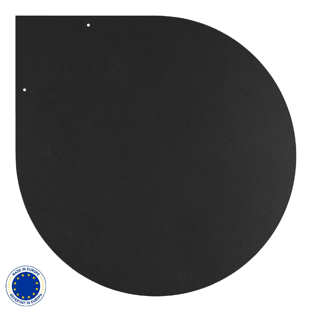 Metall Funkenschutzplatte in Tropfen & 3 Farben | Stärke 1,5 mm