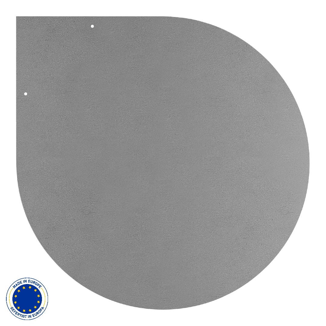 Metall Funkenschutzplatte in Tropfen & 3 Farben | Stärke 1,5 mm